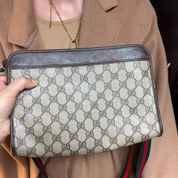 Authentic Gucci vintage GG canvas crossbody bag 97.01.037 (Q193) - Picture 11 of 16